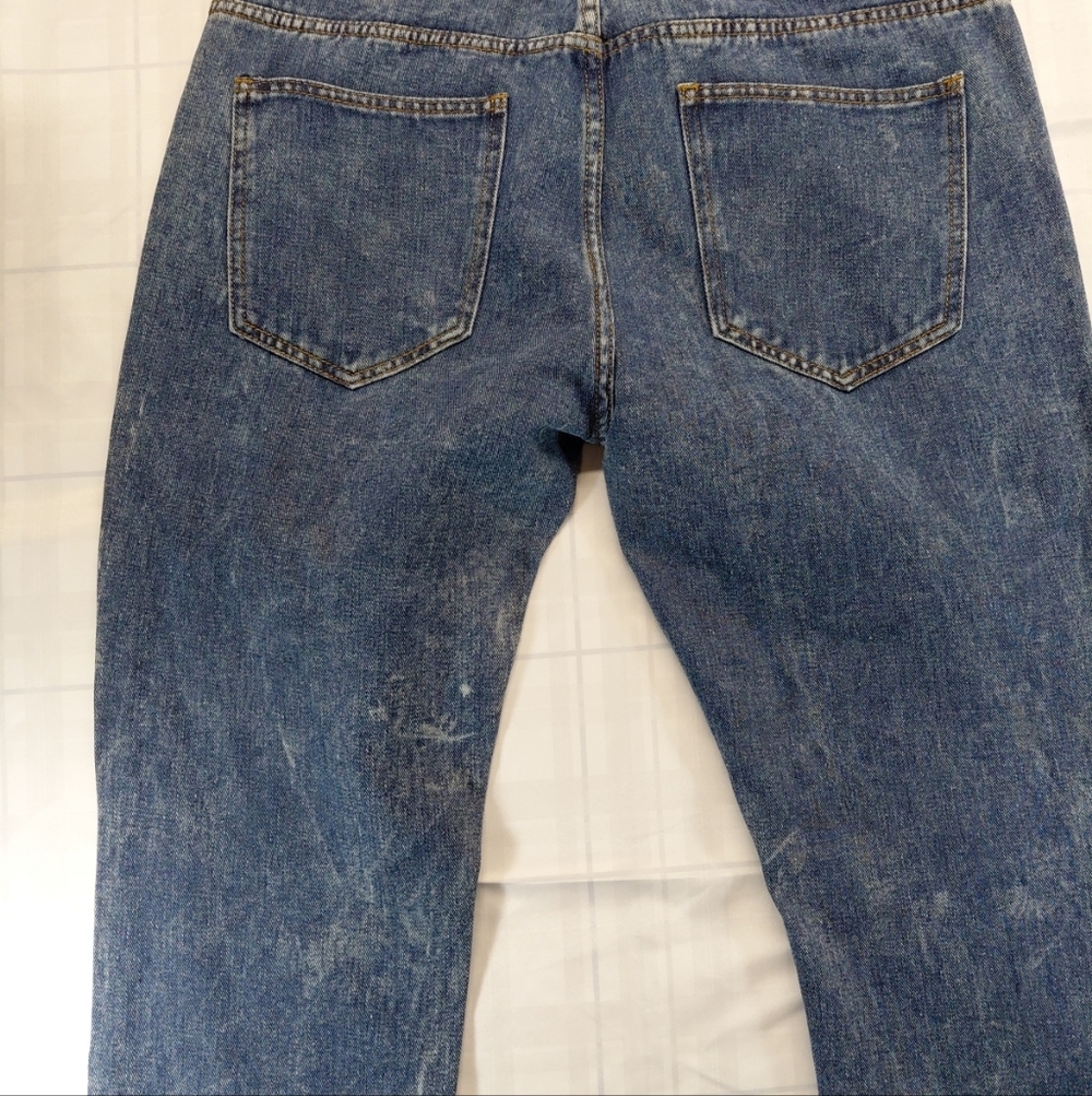 Kaalu Men's Euro Distressed Jeans 38x32 Blue - Picture 3 of 7